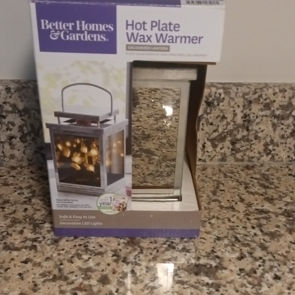 Better Homes And Gardens Galvanized Lantern Hot Plate Wax Warmer - Picture 3 of 3
